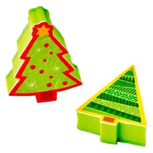 JOlE Winter Christmas Tree 2-Pack Sponge Set